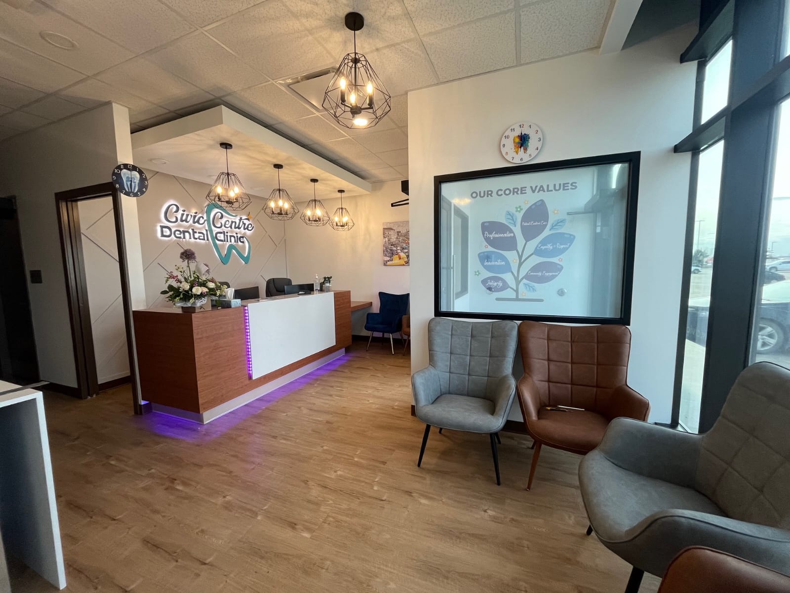 Interior of the Civic centre Dental Clinic, the lastest denta lclinic in Moose Jaw.