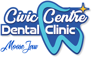 Civic Center Dental Clinic in Moose Jaw blue logo